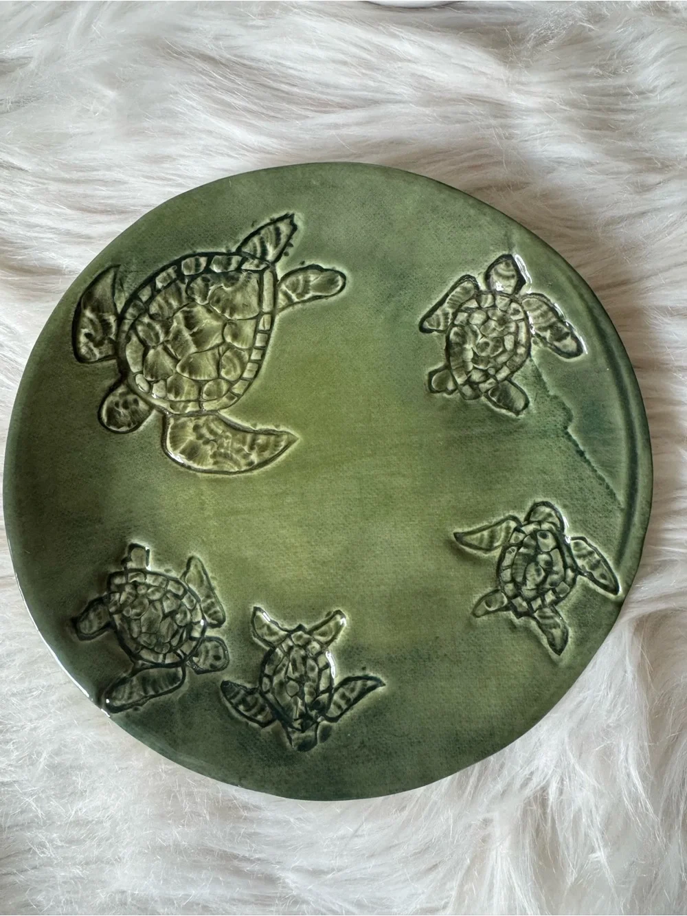 Pottery Barn Green Sea Turtle Dinner Plates - Set of 6